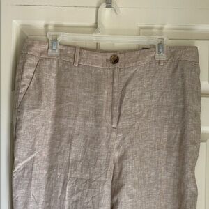 Talbots Women's 100% linen, Southampton Straight Leg Pants. Size 12P